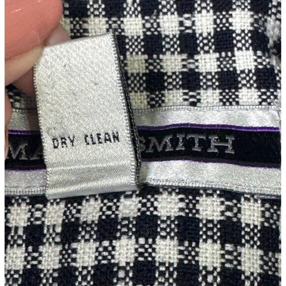 Amanda Smith Black & White Gingham Short Sleeve Blazer Size 14 - Picture 4 of 9